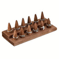 Solid Wood Ring Display Stand Jewelry Tower – 3-Tier Holds 18 Rings or 2-Tier Holds 12 Rings Elegant Ring Organizer for Home Decor Showcase Storage