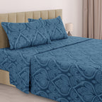 Paisley Bed Sheet Sets Queen King Twin Full Cal King – Soft Brushed Microfiber Deep Pocket Fitted Sheet & Pillowcases, Wrinkle Free