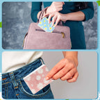 Travel Tissue Packs 100 Pack 3-Ply Facial Tissues Floral Daisy Design - Bulk Pocket Tissues for Weddings Bridal Showers Funerals & Everyday Household Use