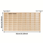 Diecast Car Display Case 1:64 - Solid Wood 60-Grid Collectible Storage Box & Display Cabinet with Hooks, Lidless Design for Home, Office & Shop