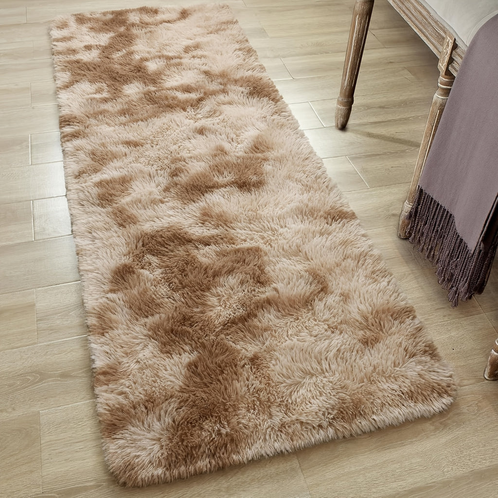 Tie-Dye Fluffy Area Rug – Ultra-Soft Thickened Plush Indoor Mat for Living Room, Bedroom & Office, 9 Colors 6 Sizes, Boho Machine-Woven Floor Carpet