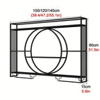 Wall Mounted Wine Bottle Rack with LED Lighting 3-Tier Floating Iron Shelf with Glass Holder for Kitchen Living Room Bar Golden Black 39-55 Inch