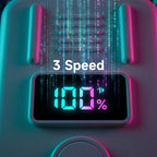 Neck Fan USB Rechargeable Hands-Free Wearable Bladeless Fan 3-Speed 360 Degree Adjustable Digital Display Quiet Cooling Fan for Outdoor Travel Office Student White Green Pink 1500mAh 3000mAh