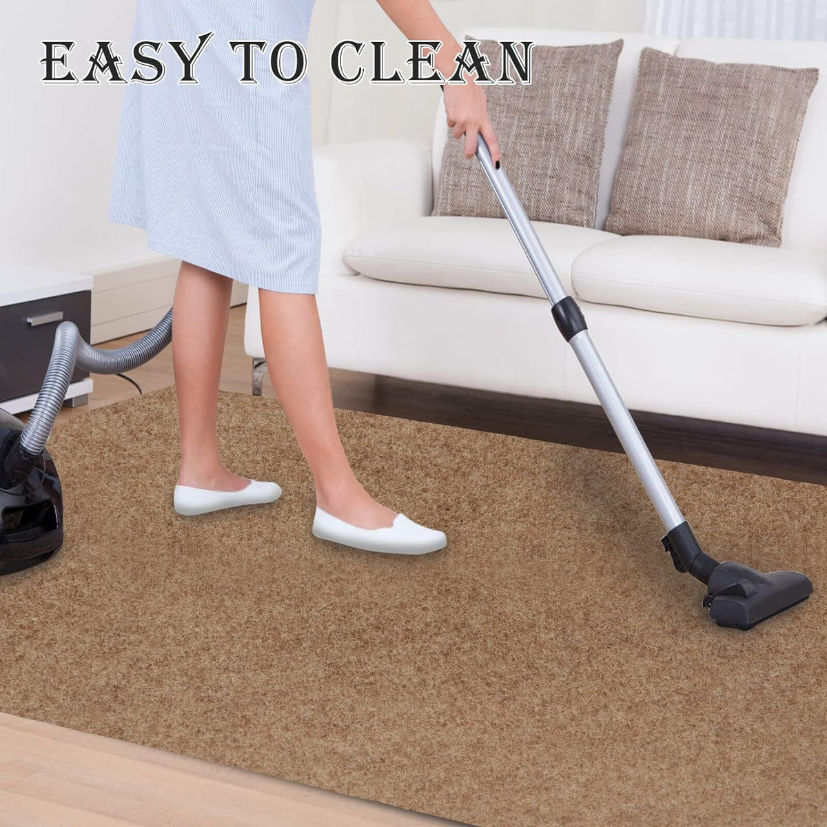Runner Rug for Hallway Entryway Kitchen – Indoor Outdoor Non-Slip Rubber Backing, 200+ Custom Sizes, 8 Colors, Stain Resistant Low Pile Carpet Runner