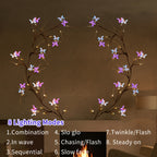 LED Willow Vine Fairy Lights with Butterfly Decoration - 37 LEDs 8 Modes USB Powered Flexible Branch String Light for Indoor Wall Bedroom Home Decor, Warm White