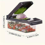 22-in-1 Vegetable Chopper & Mandoline Slicer with Container – 8 Interchangeable Blades, Onion Chopper, Food Dicer, Egg Separator & Finger Guard – All-in-One Kitchen Gadget for Veggie & Fruit Prep