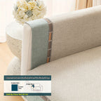 Bohemian Chenille Sofa Cover Non-Slip – Sofa Seat Cushion, Backrest, Armrest & Pillowcase Sold Separately, Dog Friendly Two-Tone for Bedroom Office Living Room, 4 Colors