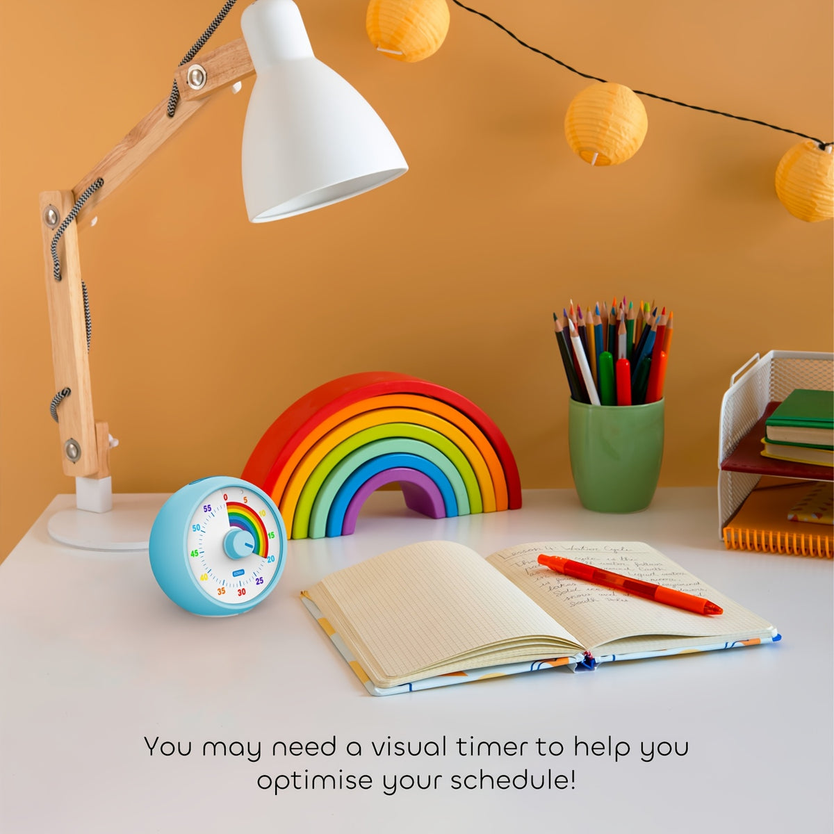 60-Minute Visual Countdown Timer | Silent, Color-Coded | Classroom, Office & Kitchen