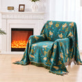 Bird Floral Cotton Throw Blanket Twin Queen King – 100% Cotton Ultra Soft Rustic Quilt, Boho Farmhouse Bed Blanket for Sofa Couch Chair, All Season