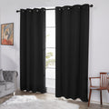 Thermal Insulated Blackout Curtains 2 Panels – 100% Room Darkening Soft Thick Drapes for Bedroom Living Room Office, Modern Window Curtains Easy Care, 3 Sizes 52x63 52x84 52x95 Inches