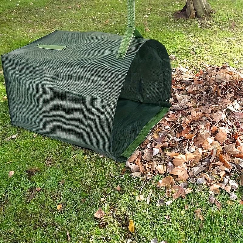 Garden Leaf Bags Reusable 52 Gallon with Handles Waterproof Yard Waste Bag for Fallen Leaves Plant Debris Lawn Clippings Compost 1 or 2 Pack