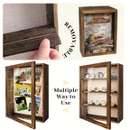11x14 Large Shadow Box Display Frame with 4 Removable Shelves – Country Memory Box for Medals, Coins, Photos, Championship Rings, Flowers, Pins & Keepsakes Collection