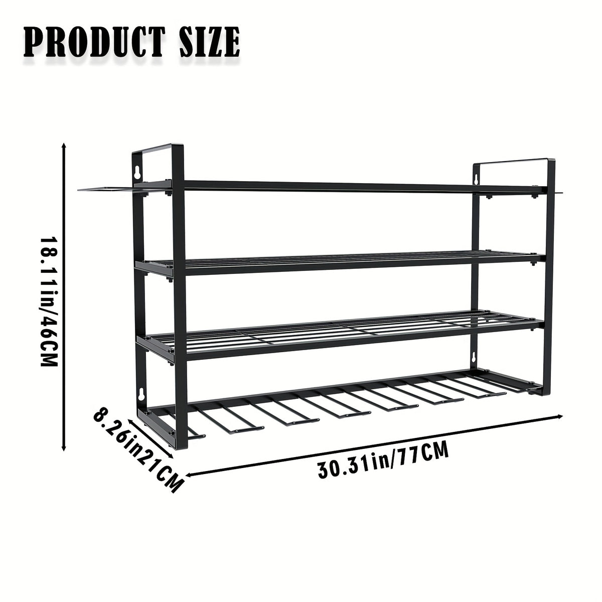 Power Tool Storage Rack Wall Mount – 150 lb Heavy-Duty 3-Tier Steel Organizer with 7 Bit Holders for Garage Workshop Shed Basement