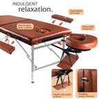 Portable Folding Massage Table Professional Lash Bed, Height Adjustable 8-Level Aluminium Legs, 30.9" Wide Tiltable Headrest for Spa Salon Tattoo Home Beauty