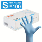 5 Mil Blue Nitrile Disposable Gloves Bulk Pack – 100 to 1000pcs, Waterproof & Anti-Slip, Powder-Free Latex-Free, S/M/L Sizes for Cooking, Cleaning, Food Prep & Pet Care, Non-Sterile