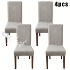 Dining Chair Covers 4/6pcs – Plant Print Stretch Parsons Chair Slipcovers 90% Polyester Elastic Band All-in-One Seat & Back Protector, Vintage Elegant Style for Kitchen Wedding Mother's Day Gift