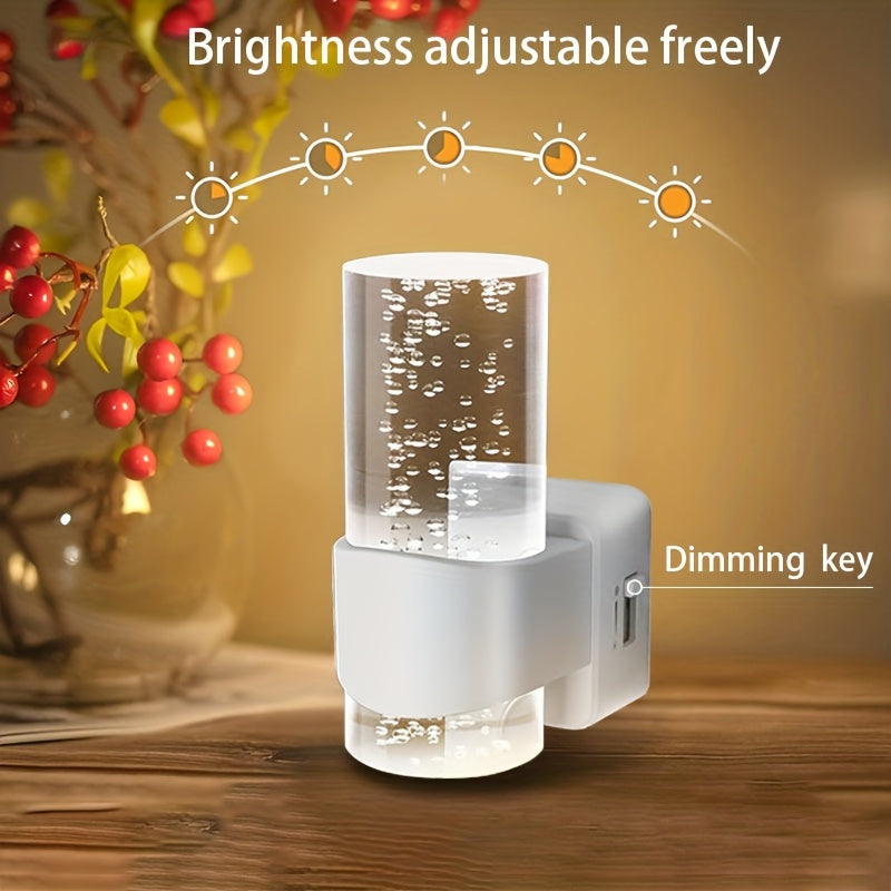 Night Lights Plug-In 2 Pack, Dimmable 3000K Warm LED, Auto Light Sensor, Modern Wall Night Light for Hallway, Bedroom & Living Room