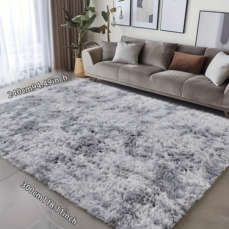 Tie-Dye Plush Fluffy Area Rug for Living Room Bedroom – Soft Non-Slip Indoor Carpet, Water-Absorbent Luxury Shaggy Mat, Modern Home Decor, Multiple Sizes