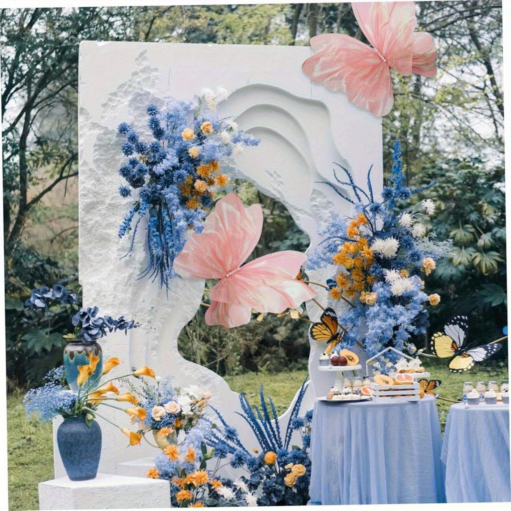 3D Butterfly Wall Decorations 3pcs Large 50cm Artificial Butterfly Party Decor for Baby Shower Wedding Birthday Home Bedroom Nursery Supplies – Set of 3