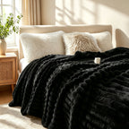 Soft Plush Throw Blanket – Thick Warm Fuzzy Cozy Blanket for Couch, Bed, Office & Travel | 4 Sizes, 4 Colors | Great for Gifts & Room Decor
