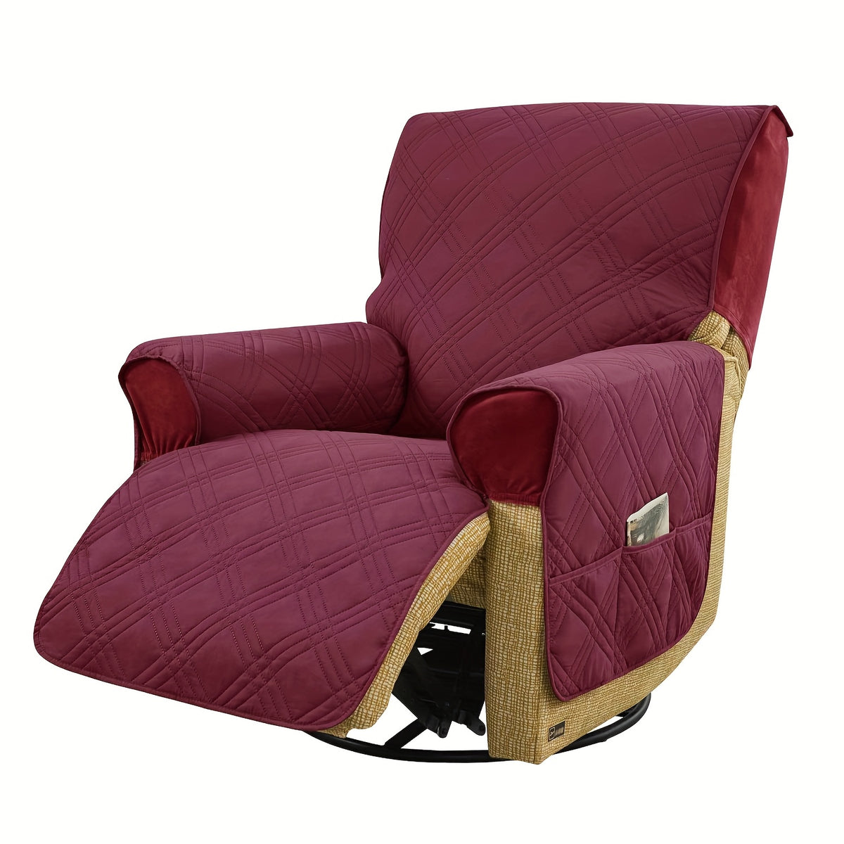 T-Cushion Armchair Cover Anti-Slip Double-Sided Design, Machine Washable Elastic Band Closure Chair Slipcover, Pet-Friendly All-Season Furniture Protector, Available in Small & Large – 8 Colors