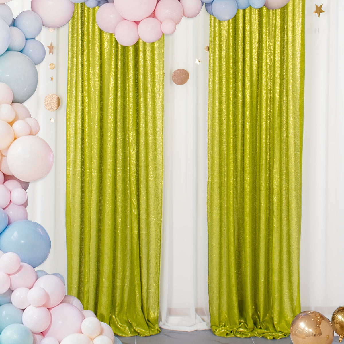Sequin Curtain Backdrop Panels 24x84 Inches Set of 2 – Glitter Shimmer Party Backdrop for Weddings Birthdays Baby Showers Proms & Photo Booths, 31 Colors