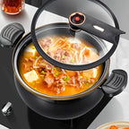 Non-Stick Stockpot 8.45QT with Twist Lock Handle – Large 2.11 Gallon Soup & Stew Pot Compatible with Induction Cooker, Gas & Electric Stovetop
