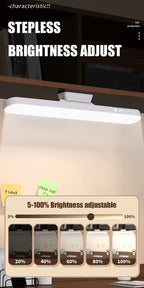 USB Rechargeable LED Desk Lamp Dimmable 3 Color Modes Hanging or Table Lamp with Remote for Reading Cabinet Closet Wardrobe Night Light
