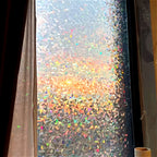 Rainbow Privacy Window Film Static Cling No Glue - Decorative UV Blocking Sun Film, 60% Privacy, Rainbow Light Effect for Home Bathroom Office, 7 Sizes