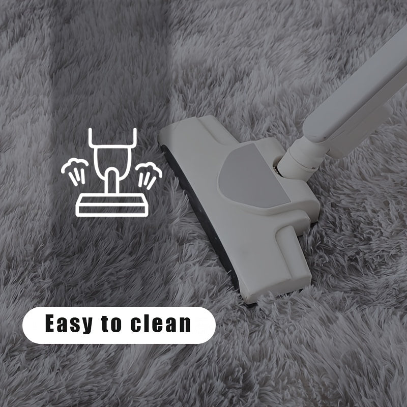 Tie-Dye Plush Mat Soft Absorbent Non-Slip Machine Washable Floor Mat for Living Room Bedroom Bathroom Dark Gray Black Light Gray Pink