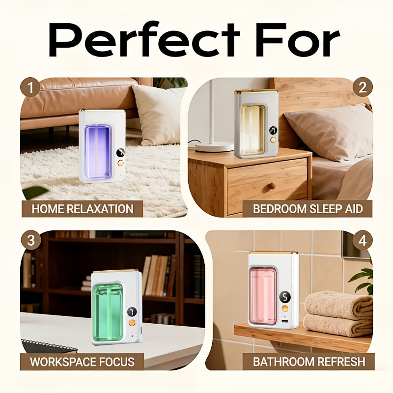 Essential Oil Refill 4-Pack for Aroma Diffusers – Classic Scents Hilton, Gardenia, Shangri-La & True Self | Alcohol-Free Large Capacity Formula | Compatible with All Diffusers for Car & Home Use