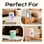 Essential Oil Refill 4-Pack for Aroma Diffusers – Classic Scents Hilton, Gardenia, Shangri-La & True Self | Alcohol-Free Large Capacity Formula | Compatible with All Diffusers for Car & Home Use