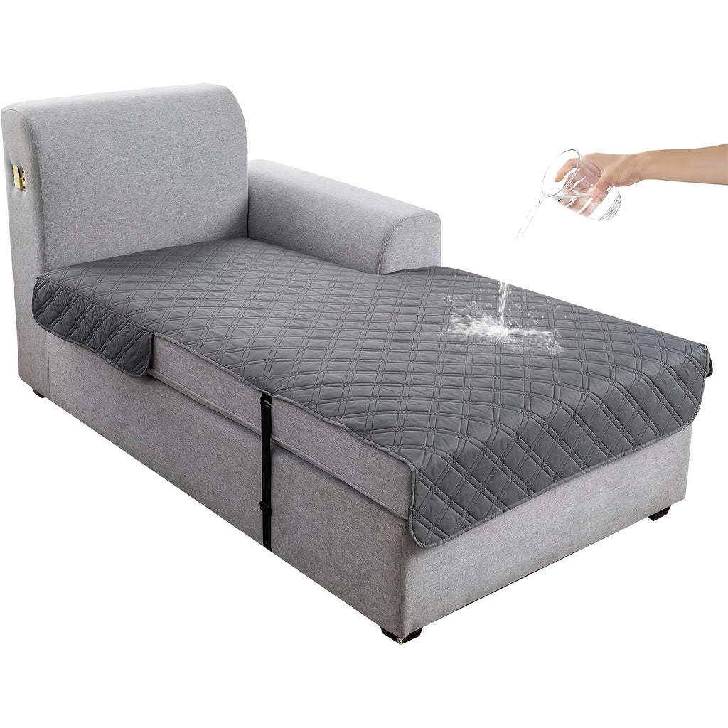 L-Shape Sectional Sofa Cover Non-Slip Machine Washable Chaise Lounge Slipcover Pet-Friendly Loveseat 3-Seater Right Chaise 9 Colors