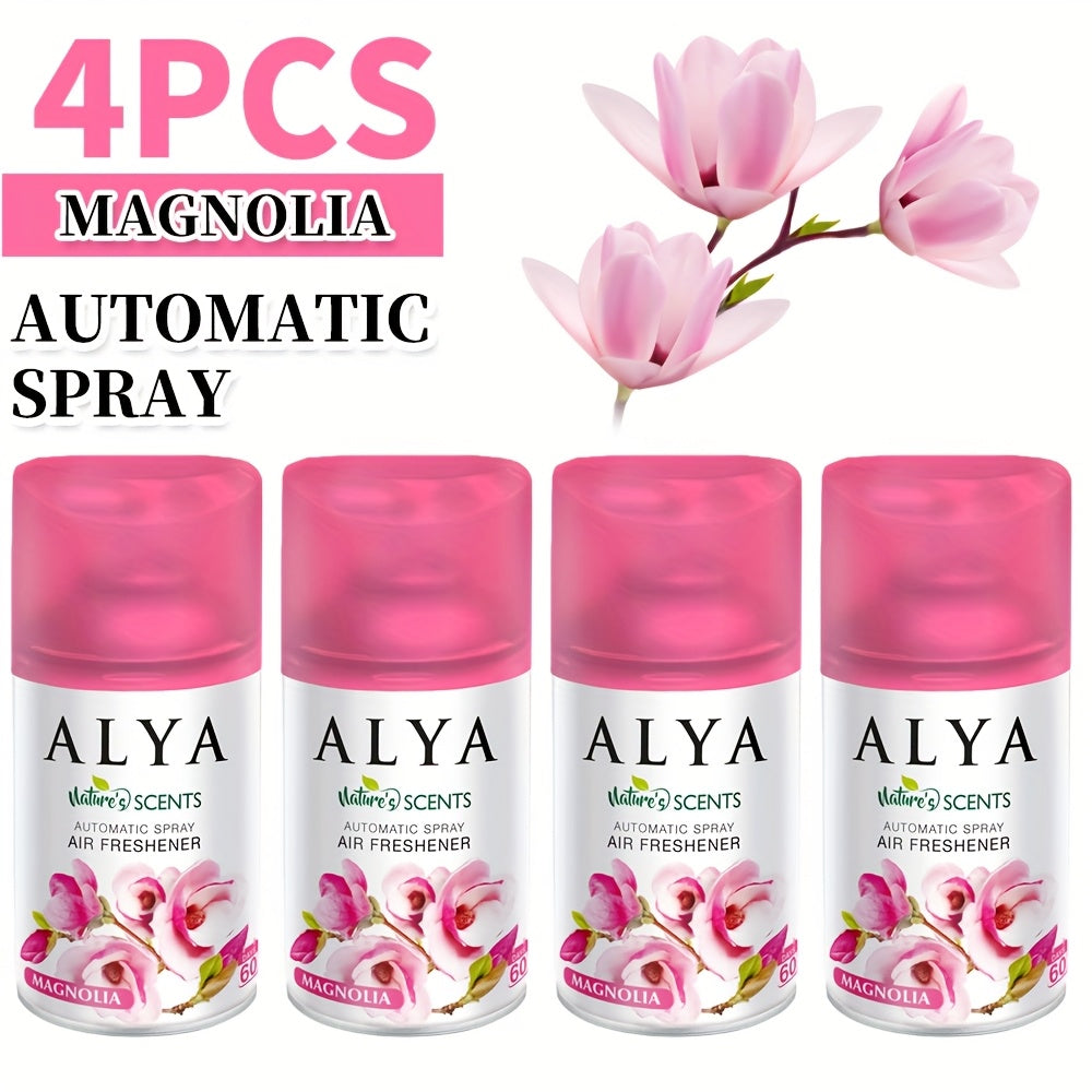 Hands-Free Automatic Odor-Fighting Air Freshener Refill 8.45oz – 6 Scents (Lavender, Vanilla, Cool Linen, Ocean, Mixed Berries & Magnolia) for Home, Car, Bathroom, Closet & Office | 1 or 4 Pack
