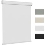 Cordless Blackout Roller Blinds Easy Install Privacy Window Shades | Room Darkening Roll Blinds for Home Office Living Room, Black White Grey Beige, 18 Width Options