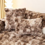 Faux Lamb Fluffy Sofa Cover Modern Gradient – Thick Plush Pet-Friendly Polyester Sofa Protector, Machine Washable 450-500g Fabric for Single, Double, Triple & Combination Sofas