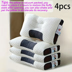 Adjustable Ergonomic Bed Pillows 2-Pack or 4-Pack - Soft Neck Support, Removable Washable Pillow Core, No-Collapse Deep Sleep Pillow Set for Couples Home Bedroom