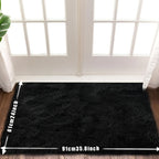 Plush Fluffy Area Rug Tie Dye Soft Indoor Carpet Non-Slip for Living Room Bedroom – Modern Home Decor Floor Mat | Multiple Sizes | Light Gray, Dark Gray, Black, Pink