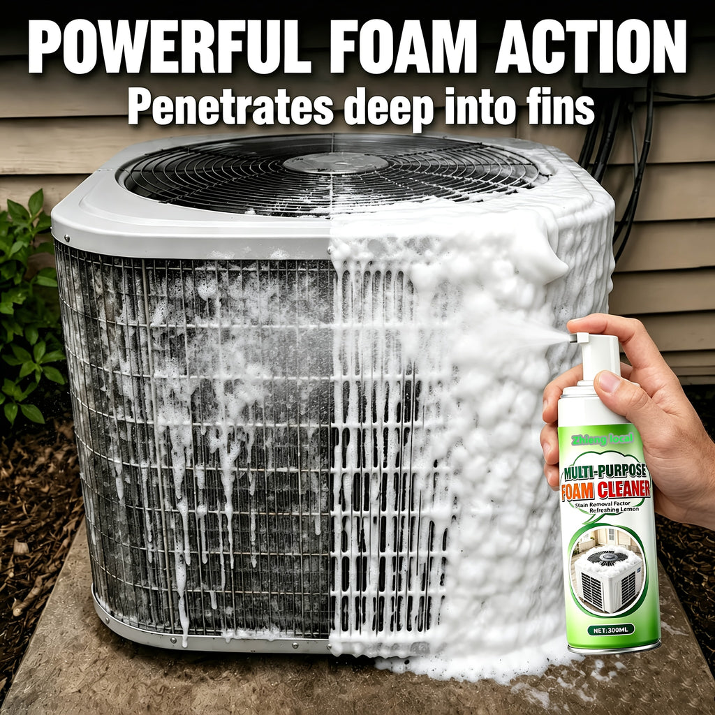 AC Cleaning Agent Spray 300ml – Air Conditioner Indoor & Outdoor Unit Cleaner for Cold Plates, Ventilation Openings & Refrigeration Systems, Removes Dirt & Improves Air Circulation Efficiency