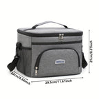 Large Capacity Insulated Lunch Bag Crossbody Shoulder Tote – Reusable Portable Cooler Bag for Work, Picnic, Camping & Travel