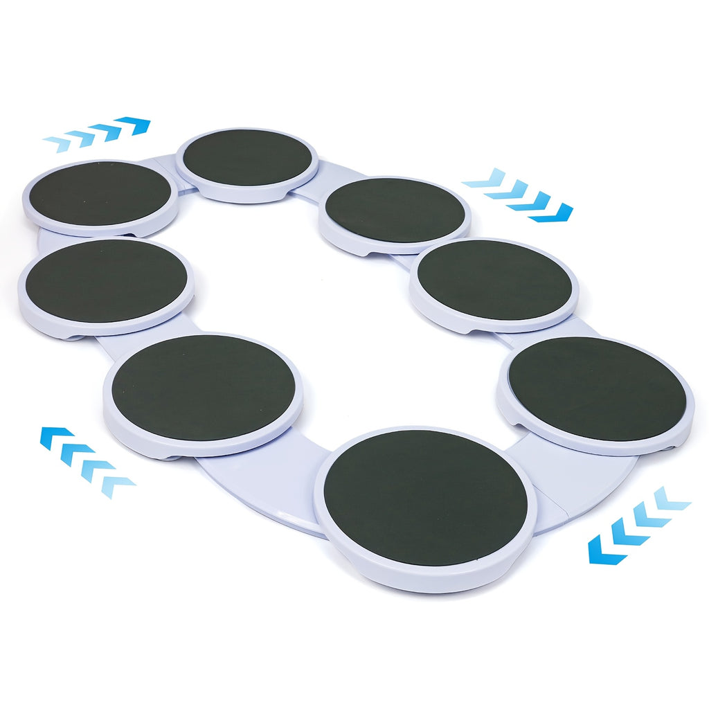 Lazy Susan Turntable Set 8PCS Expandable Rotating Serving Tray for Rectangular & Oblong Dining Tables – Smooth 360° Spin Plastic Tabletop Organizer for Family Dinners, Hotpot & Entertaining