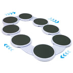 Lazy Susan Turntable Set 8PCS Expandable Rotating Serving Tray for Rectangular & Oblong Dining Tables – Smooth 360° Spin Plastic Tabletop Organizer for Family Dinners, Hotpot & Entertaining