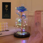 LED Rose Glass Dome Eternal Flower Night Light – Valentine's Day Gift for Girlfriend Mother's Day Wedding Bridesmaid Romantic Desktop Decor