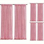 Sequin Curtains Backdrop 4 & 6 Panels 2x8FT - Shimmer Glitter Party Backdrop Curtain for Wedding Birthday Bachelorette Photo Booth, 25 Colors Reusable Event Decoration