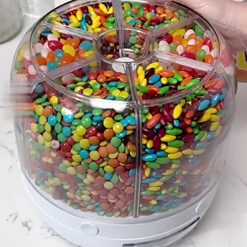 Large-Capacity Candy Dispenser & Sealed Storage Box – Smart Partition Container for Small Candies, Grain, Flour & Pet Food – Household Airtight Organizer, Halloween Party Gift