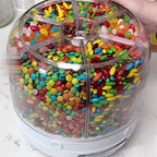 Large-Capacity Candy Dispenser & Sealed Storage Box – Smart Partition Container for Small Candies, Grain, Flour & Pet Food – Household Airtight Organizer, Halloween Party Gift