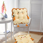 Kawaii Toast Chair Cushion Bread Shaped Plush Seat Pillow for Office Desk, Car, Sofa & Bedroom, Cute Food Throw Pillow, Fun Birthday Christmas Gift Idea for Girls, Kids & Friends