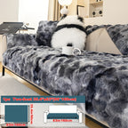 Plush Gradient Velvet Sofa Cover 450-500gsm Super Soft Warm Winter Pet Friendly Non-Slip Machine Washable Modern Style 1 2 3 4 Seater Living Room Couch Protector