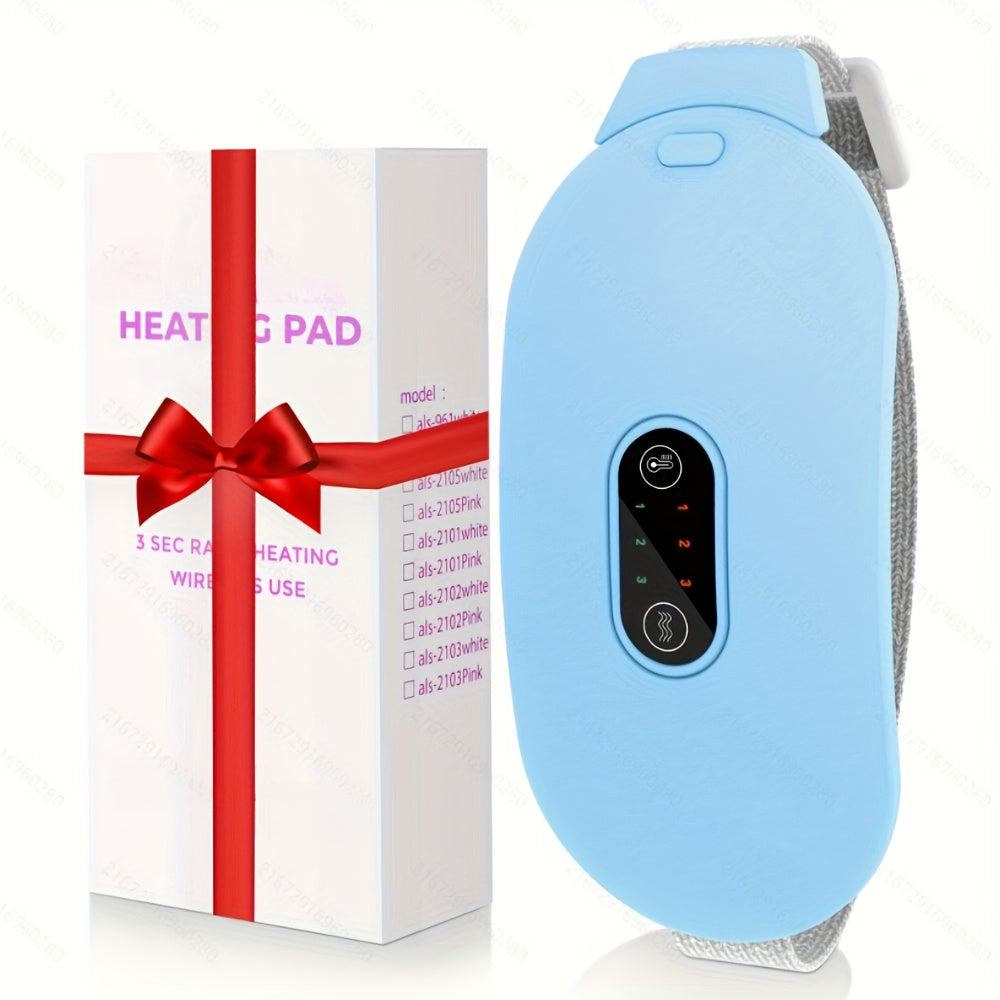 Cordless Portable Heating Pad with 6 Heat Levels & 6 Massage Modes – Wearable Electric Cramp Relief & Body Warmer for Women & Men, 4 Colors, Holiday & Valentine's Day Gift