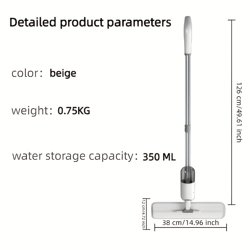 Spray Mop for Floor Cleaning with 5 Replaceable Pads & Reusable Bottle 360-Degree Flexible Dry Wet Mop Long Handle for Hardwood Tile Bedroom Kitchen Bathroom Living Room